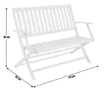 Newbury 2 Seater Folding Wooden Garden Bench