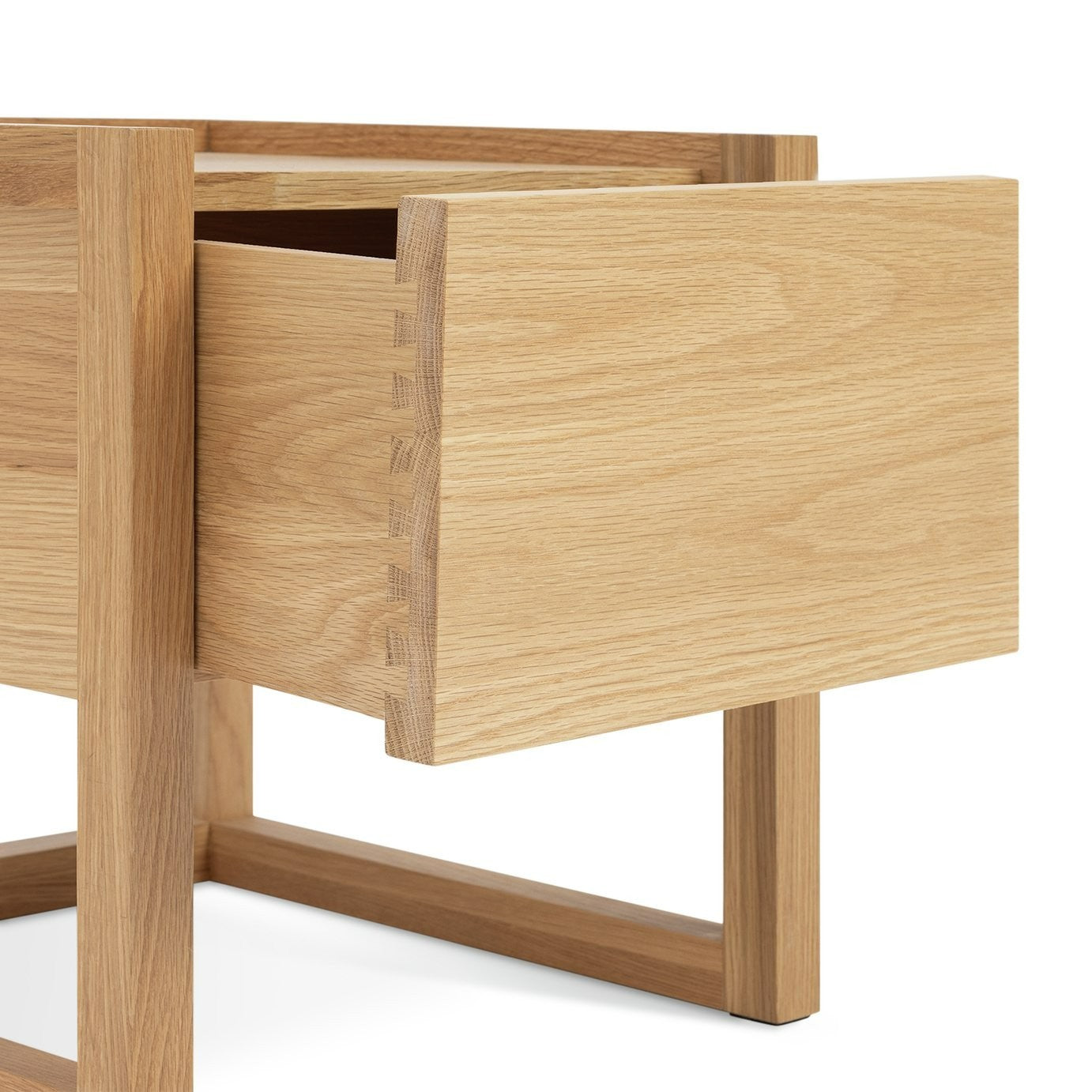 60 Hana 1 Drawer Bedside Table - Oak | Compact Storage Solution