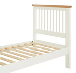 Home Aubrey Single Wooden Bed Frame - Two Tone (S)
