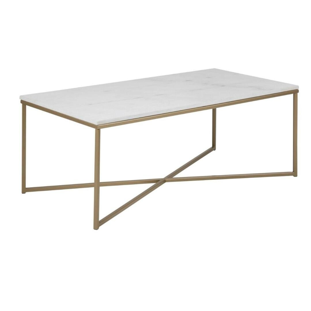 Alisma Coffee Table - White Marble Top | Elegant Stone Surface