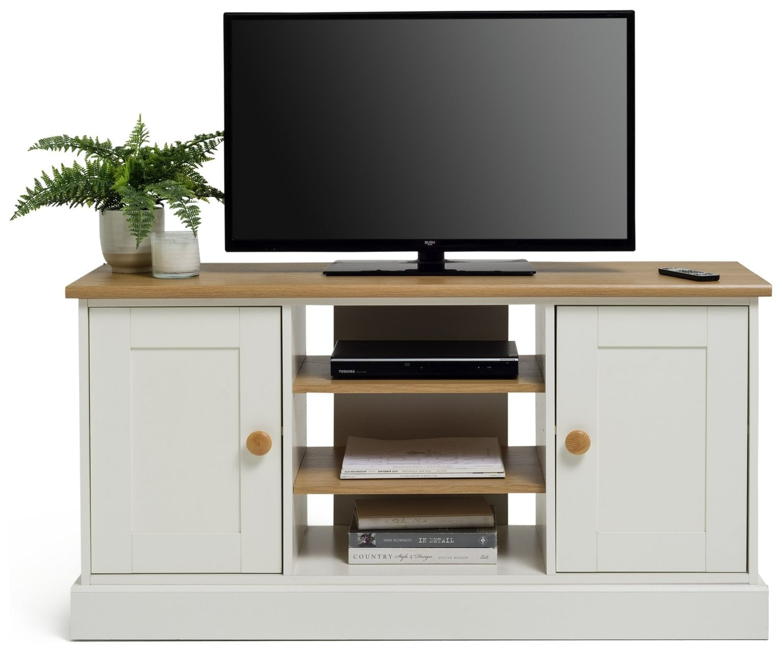 Home Winchester 2 Door TV Unit - Cream (B GRADE)