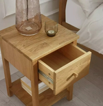 Julian Bowen Coxmoor 1 Drawer Bedside Table Oak | Bedroom Storage Nightstand