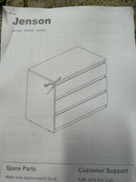 Jenson 3 Drawer Chest - Black Brown (B Grade)