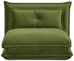 Lottie Fabric Chair Bed - Moss Green
