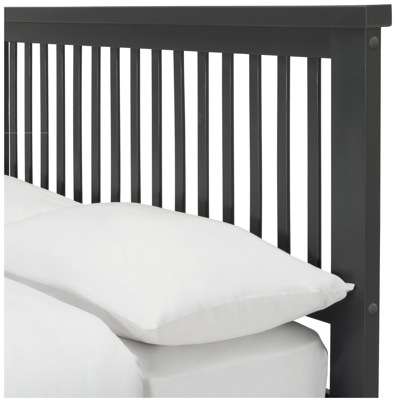 Aubrey Double Wooden Bed Frame - Charcoal | Simple style of shaker furniture