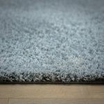 Habitat Recycled Cosy Plain Shaggy Rug - 80x150cm - Blue