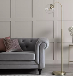 Coleman Glass Shade Metal Floor Lamp Brass | Modern Standing Floor Light Home