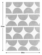 Habitat Mid Century Mini Geo Rug - Grey & White - 160x230cm ( B Grade 30621 )