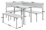 Loft Living Dining Table & 2 Benches | Loft style dining set