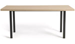 Home Zayn Dining Table & 2 Benches Birch | Space Saving Dining Furniture Set