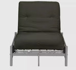 Single Metal Futton - Silver | Compact Futon Bed