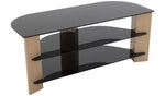AVF TV Stand Corner With Storage Black Glass TV Unit 40" 42" 50" 55" 60" 65"