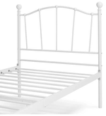 Fleur Single Metal Bed Frame - White