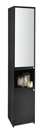 Home Prime Mirrored Tallboy - Black