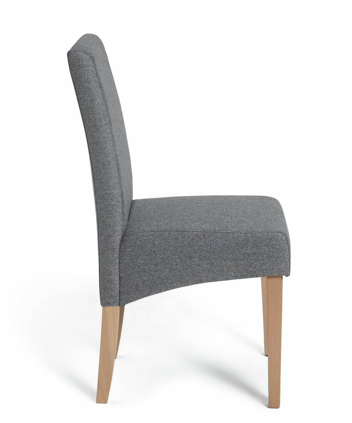 Pair of Midback Skirt Tweed Fabric Dining Chairs | Elegant Kitchen Accent