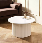 Luan Slatted Coffee Table White | Modern Living Room Centre Table