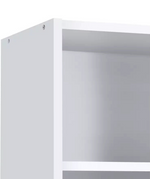 Maine Narrow 6 Shelf Bookcase - Shelving Storage Unit Display Cabinet - White