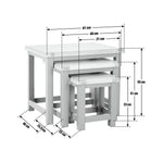 Kent Nest of 3 Tables - Grey & Oak