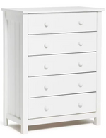Scandinavia 5 Drawer Chest - White