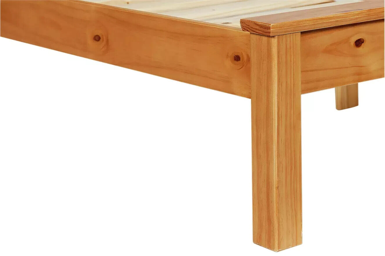 Aspley Small Double Wooden Bed Frame - Oak Stain