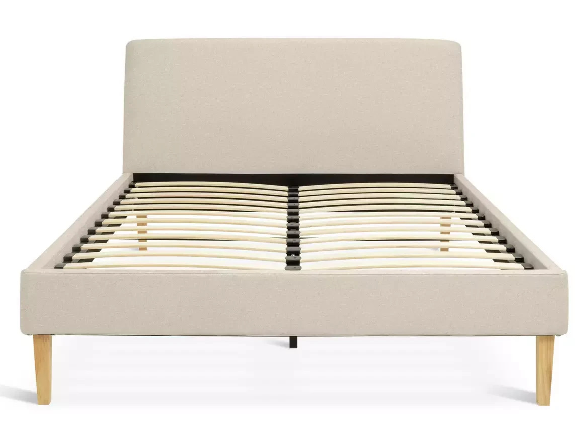 Original And Home Ren Kingsize Bed Frame Beige | Modern Bedroom Furniture