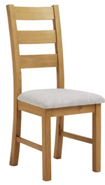 Ashwell Pair of 2 Oak Dining Chairs - Natural (B Grade)