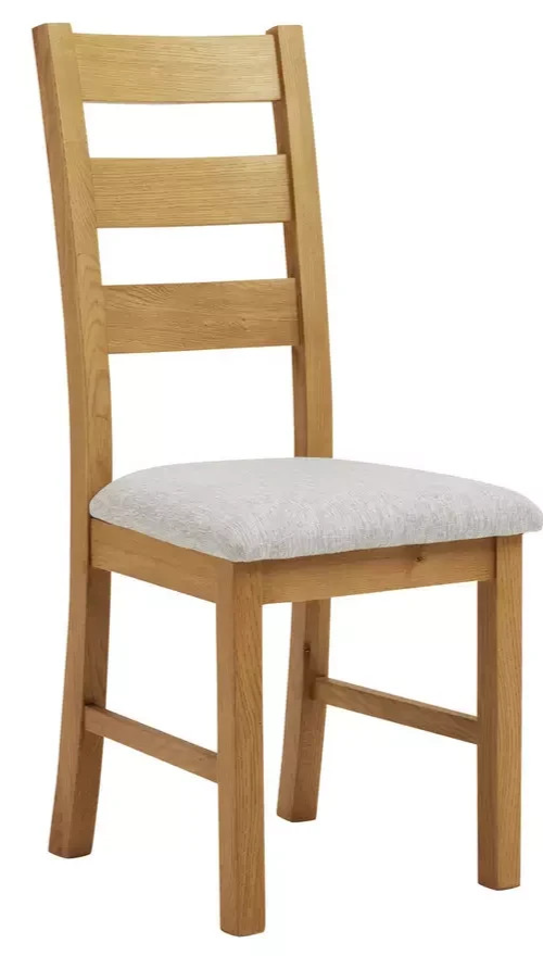 Ashwell Pair of 2 Oak Dining Chairs - Natural (B Grade)