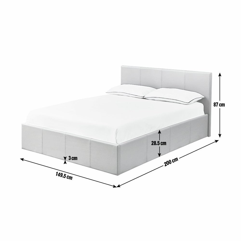 Lavendon Double End Open Ottoman Bed Frame - Grey | Space Saving Sleep Solution