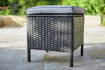 Home 6 Seater Rattan Effect Garden Sofa Set- Dark Grey | Outdoor Patio Furniture