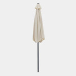 2.7m Steel Garden Parasol Ivory Cream | Outdoor Patio Sun Umbrella