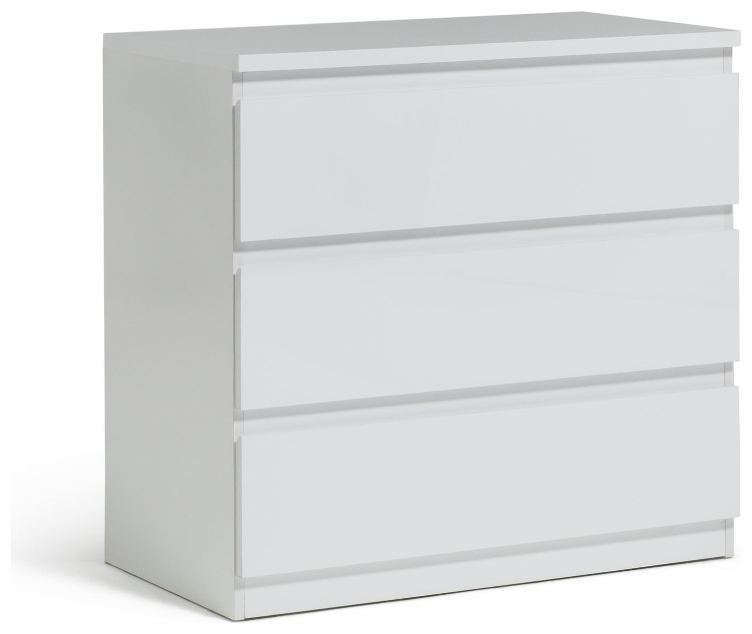 Jenson 3 Drawer Chest - Matte White | Bedroom storage unit white