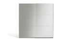 Holsted Mirrored 200cm Sliding Wardrobe - White | High Shine Finish