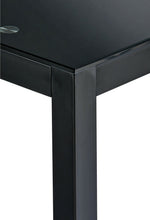 Lido Glass Dining Table & 2 Black Chairs