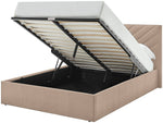 Home Luca End Lift Small Double Ottoman Bed - Latte | Storage bed small double