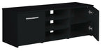 Habitat Home Hayward 2 Door Small TV Unit - Black Gloss | Entertainment Storage