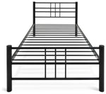 Home Atlas Single Metal Bed Frame - Black | Modern Strong Bedroom Furniture Bed