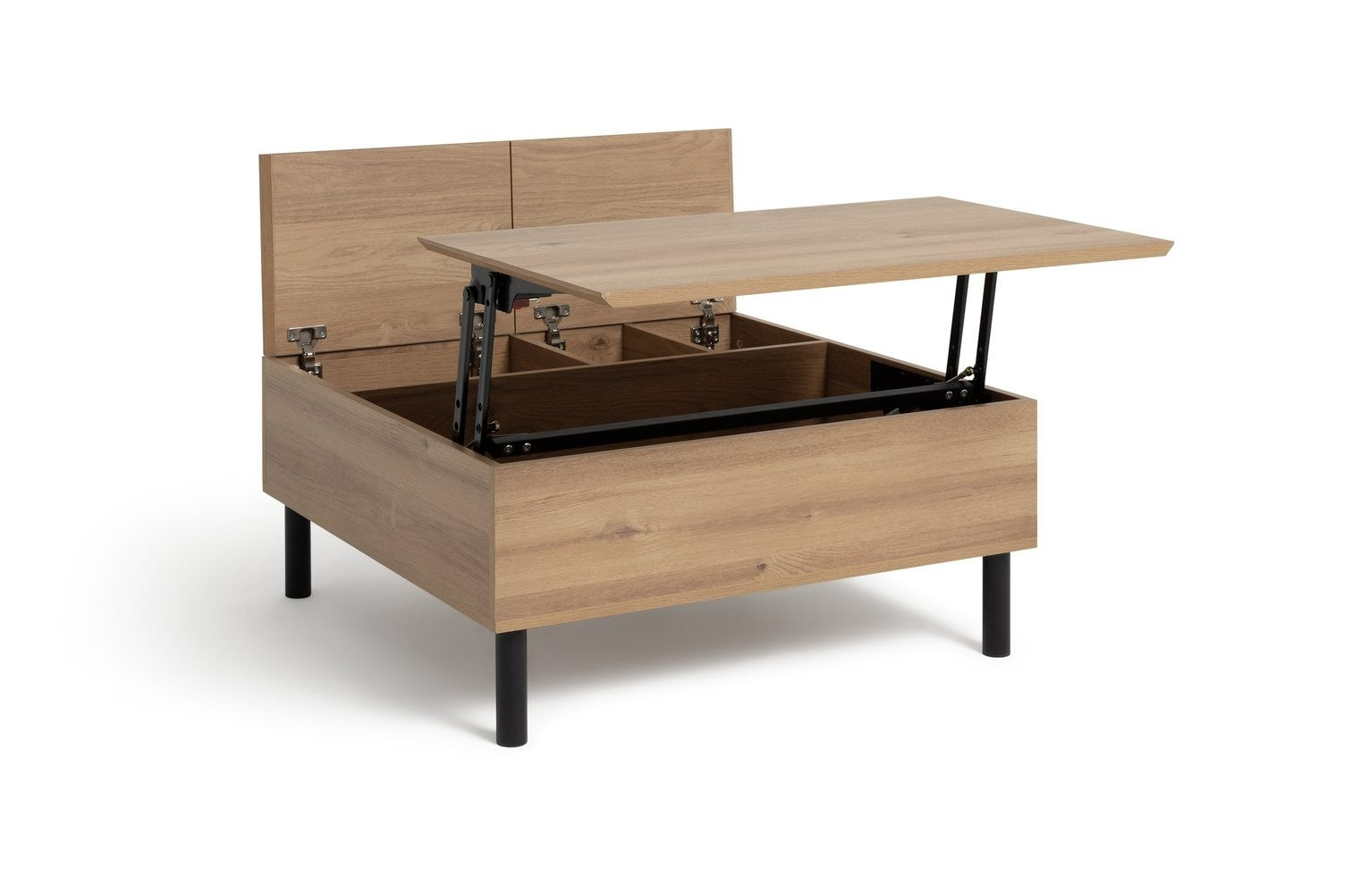 Home Loft Living Lift Up Coffee Table - Natural | Hidden Storage Solution
