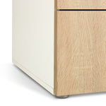 Zeke 2 Door 4 Drawer Wardrobe - White & Oak | Bright Minimalist Styling