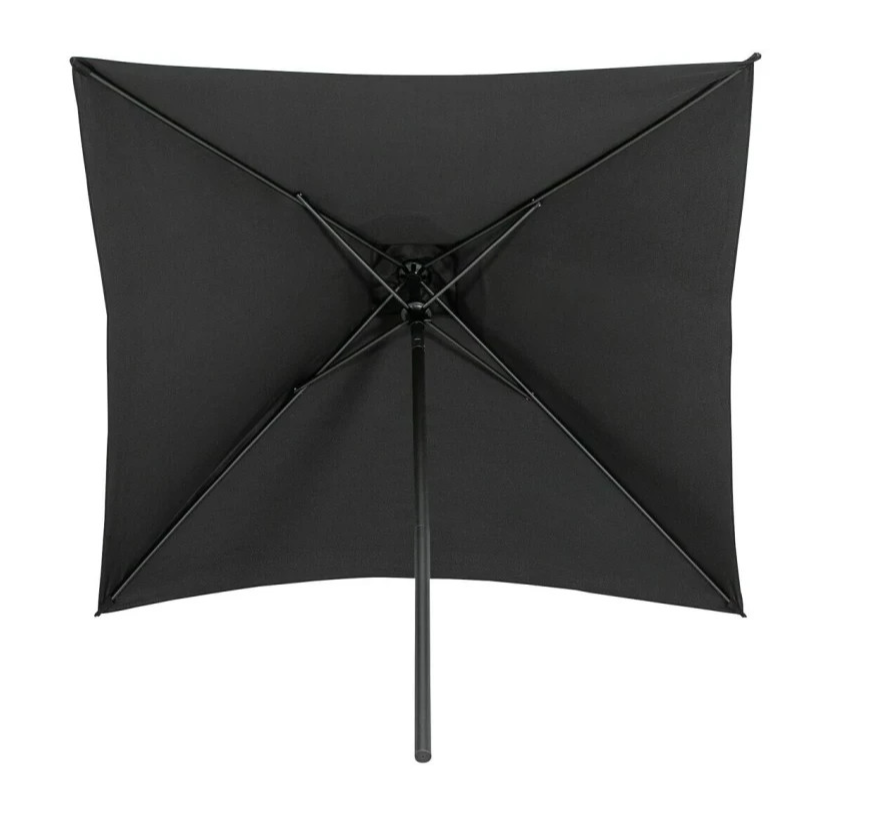 Hereford Folding 6 Seater Metal Patio Set - Black