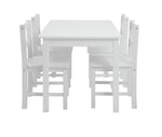 Habitat Home Raye Solid Wood Dining Table & 4 White Chairs | Kitchen ( B Grade )