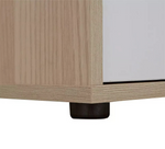 Camden 1 Door Shelved Wardrobe - White and Acacia (B Grade)