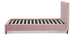 Home Pandora Single Velvet Bed Frame - Pink | pink velvet bed