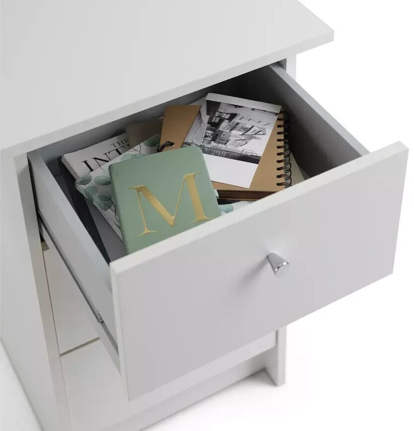 Malibu 3 Drawer Office Desk - White