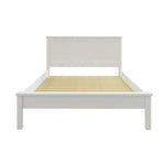 Brooklyn Double Wooden Bed Frame - White | Minimalist white bed