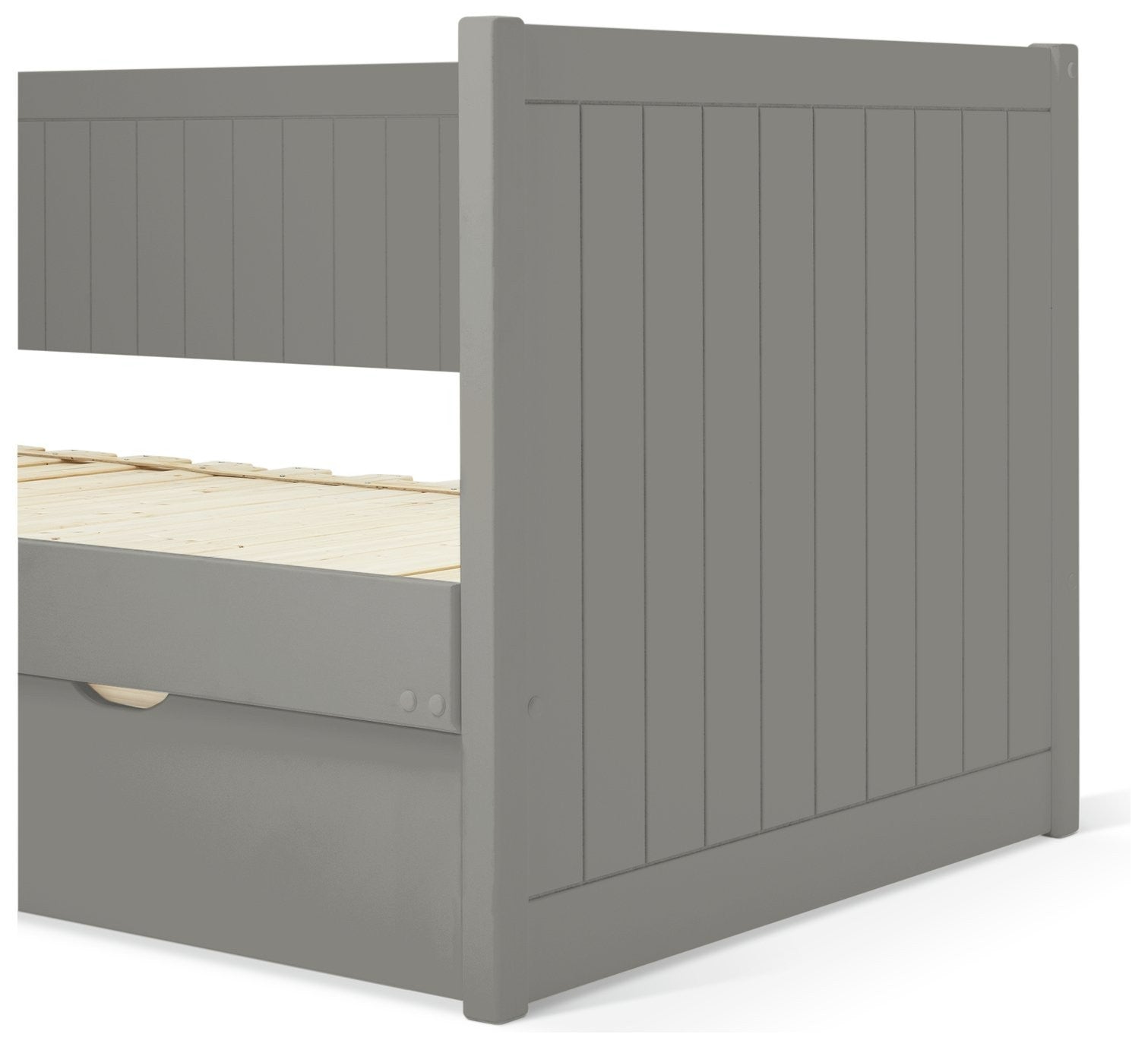 Axel Trundle Day Bed with 1 Drawer - Grey | Space Saving Sleep Solution