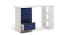 Home Kids Malibu 3 Drawers Desk - Blue & White | Kids desk with storage