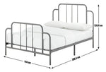 Jacques Double Metal Bed Frame Black | Sturdy Durable Support Base Modern Design