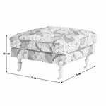 x Morris & Co. Merton Acanthus Fabric Footstool | Elegant Living Room Feature