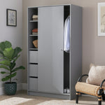 Malibu 1 Door Sliding Wardrobe - Grey