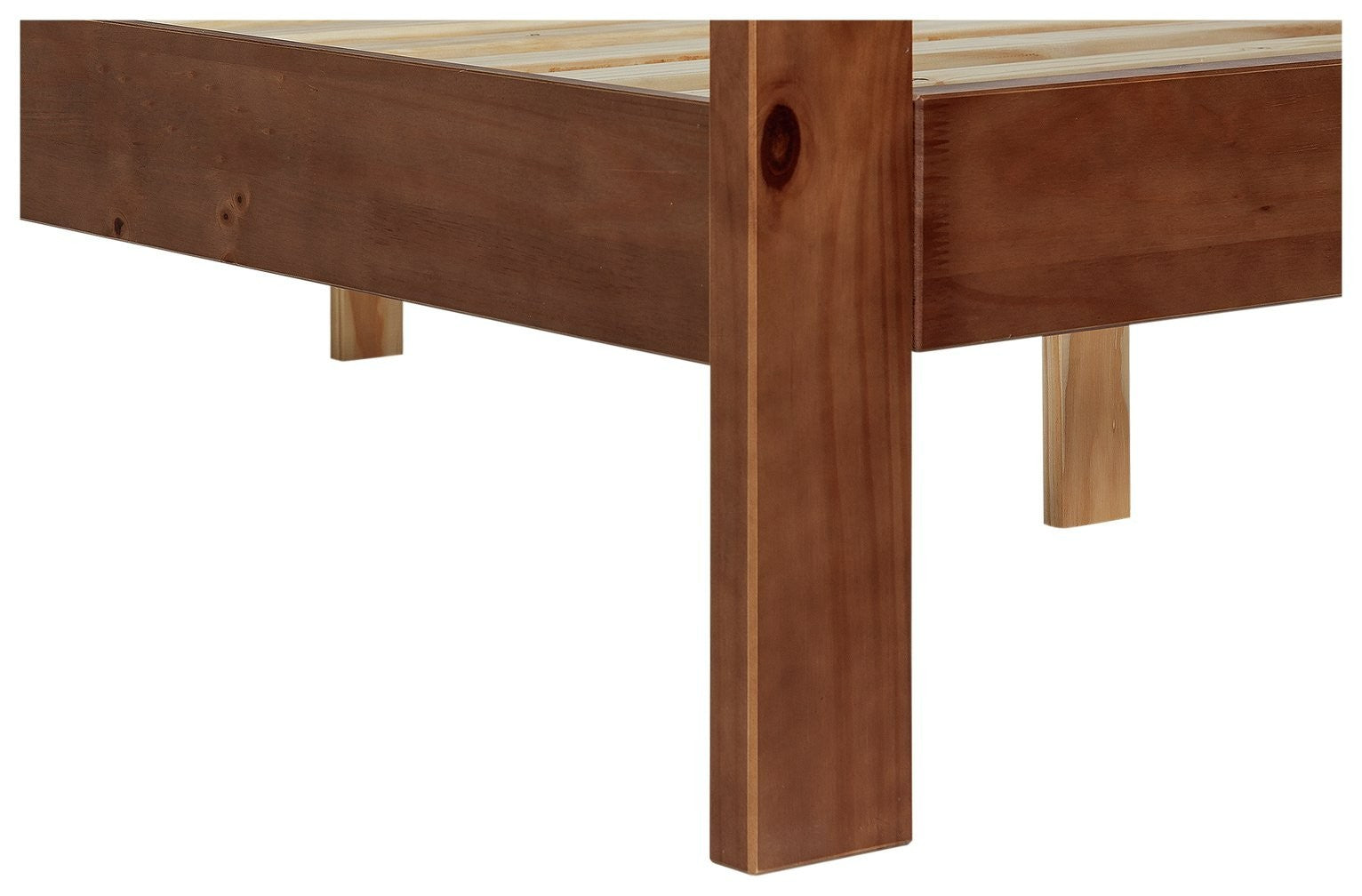 Home Chile Double Wooden Bed Frame - Dark Wood | double bed frame wood